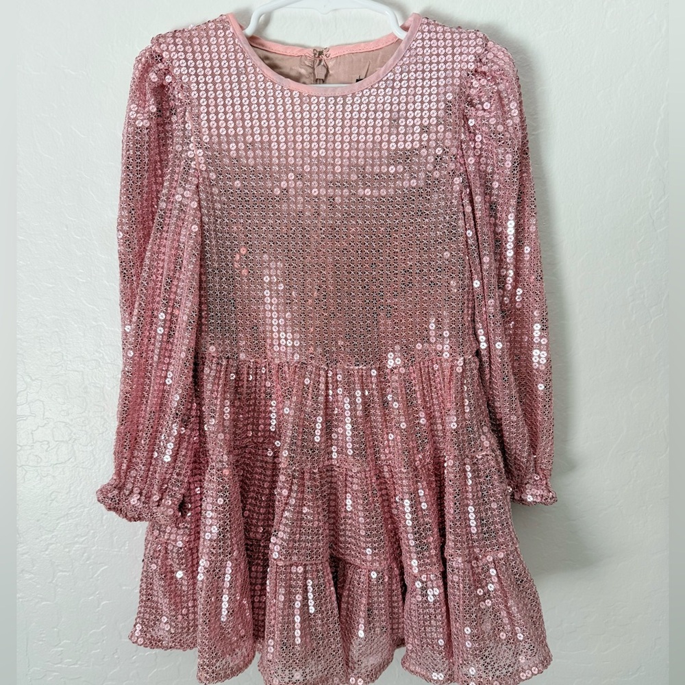 Bardot Junior Pink Sequin Dress - Size 4T